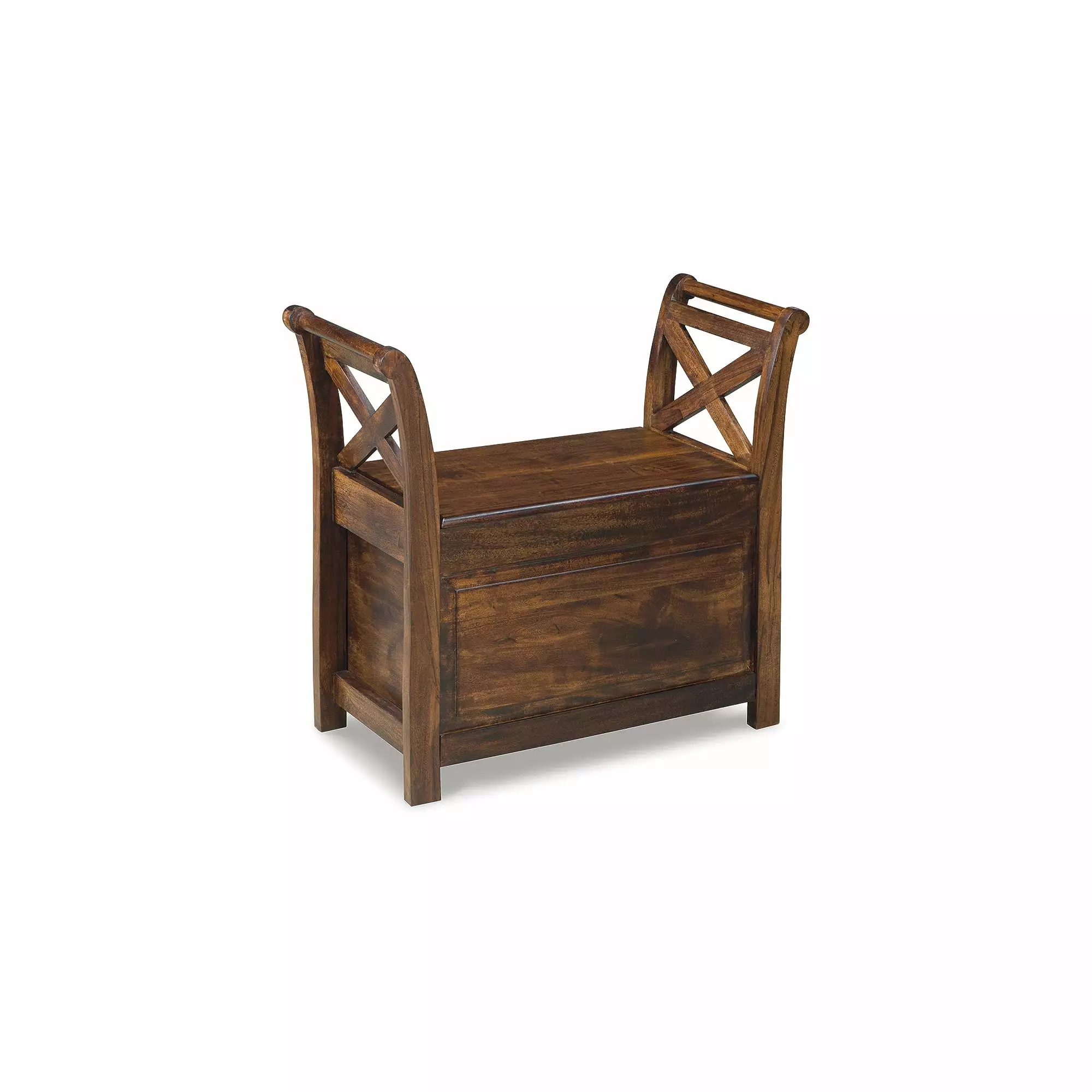 Signature Design Ashley Casual Abbonto Accent Bench Warm Brown Fabric Benches