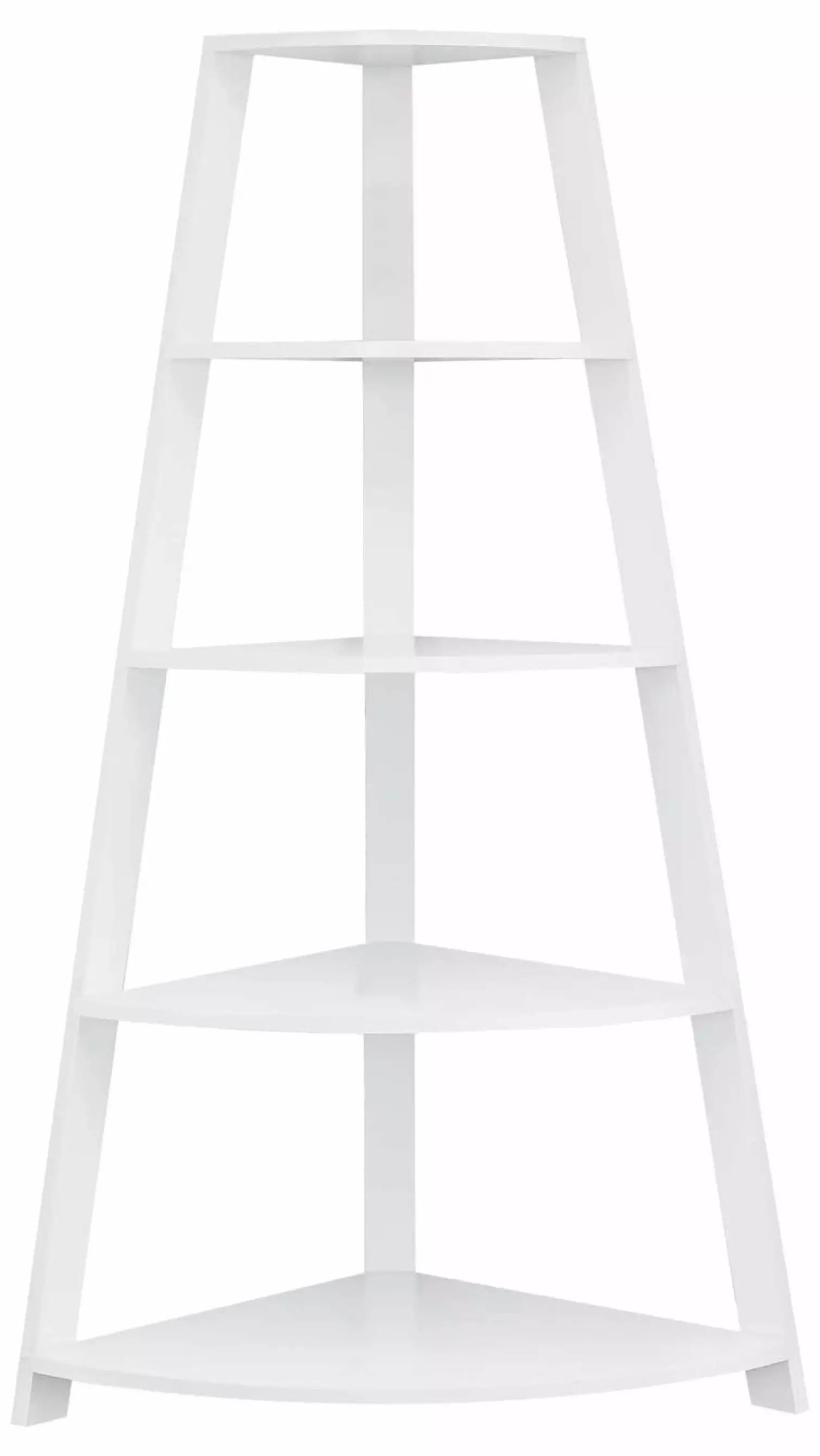 PaFagwy Corner Accent Etagere Bookcase 60 Inches White