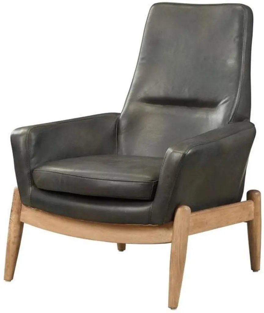 Acme Dolphin Accent Chair Black 59533 - Modern Lounge Chair