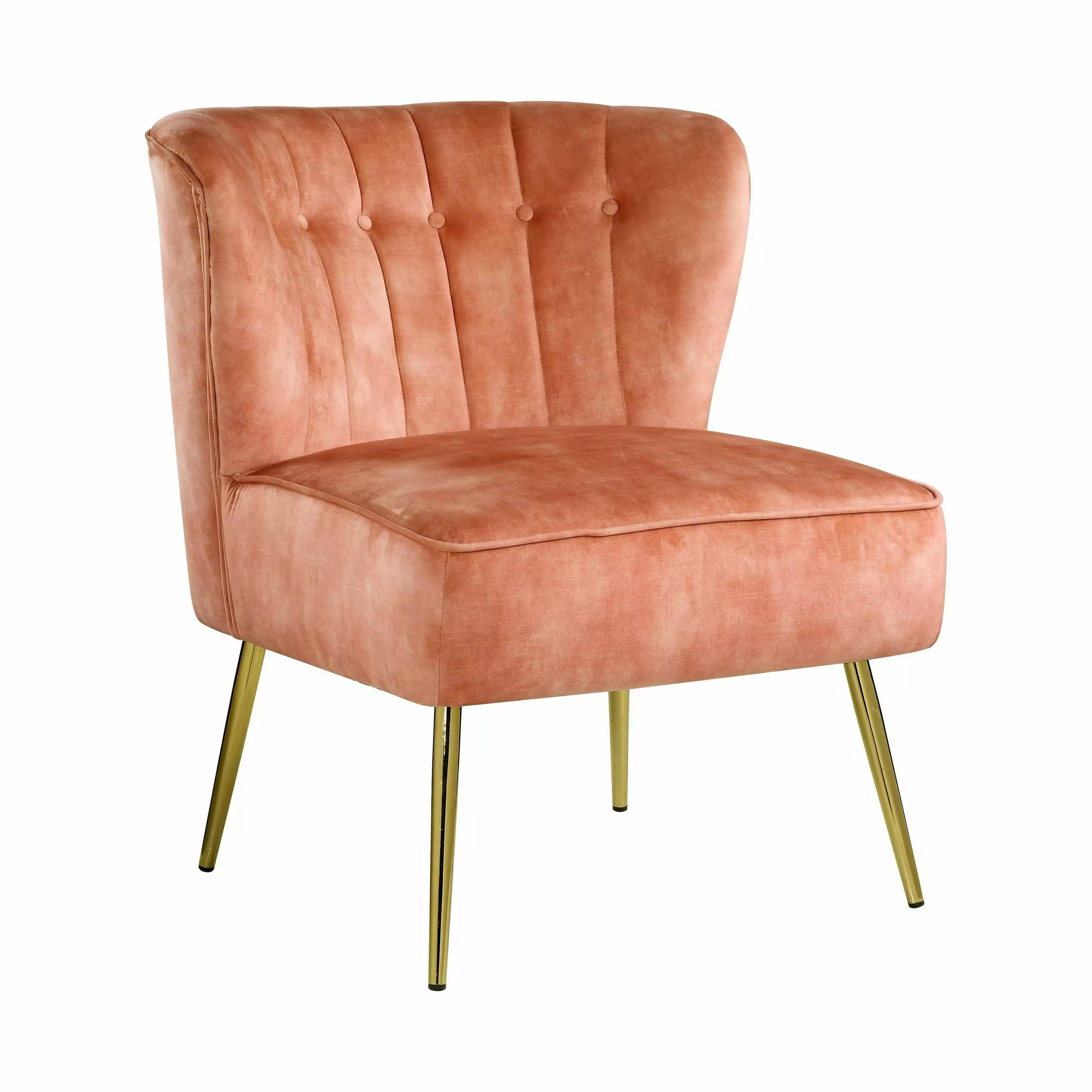 ACME Sambell Burnt Orange Velvet Accent Chair Acme Furniture