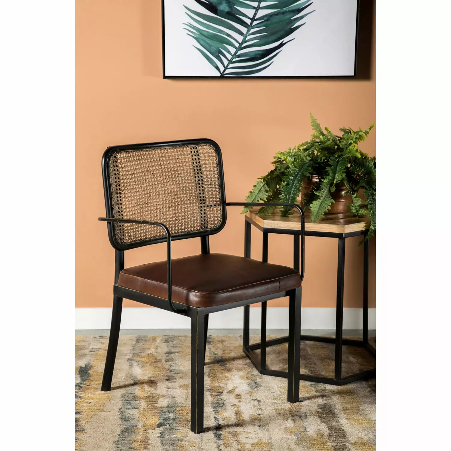 Accent Chair Upholstered Seat Brown and Black Living Room Furniture Coaster Company