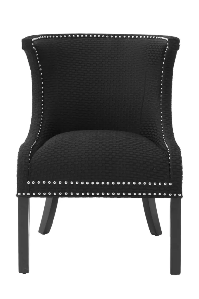 Eichholtz Elson Black Studded Wing Chair Living Room