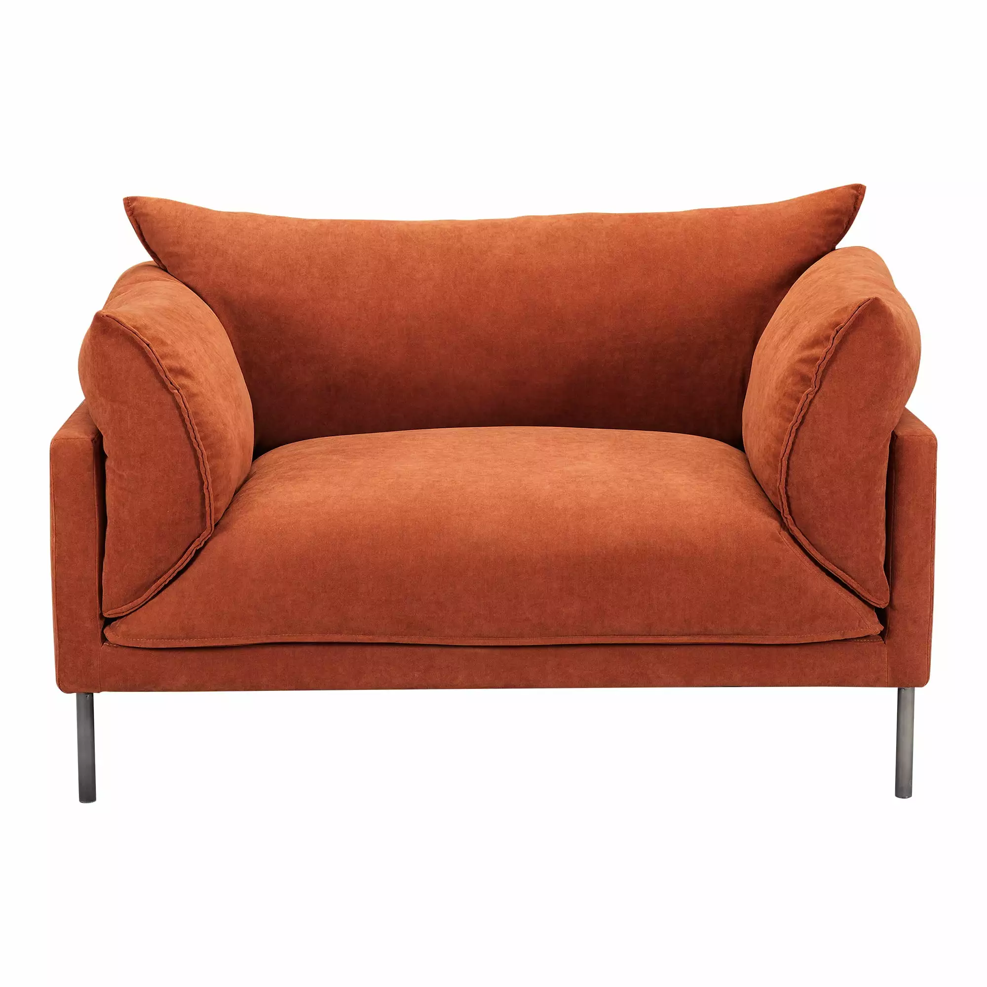 Jamara Chair and Half Burnt Auburn - Stylish Oversized Living Room Seating Moe's Home Collection
