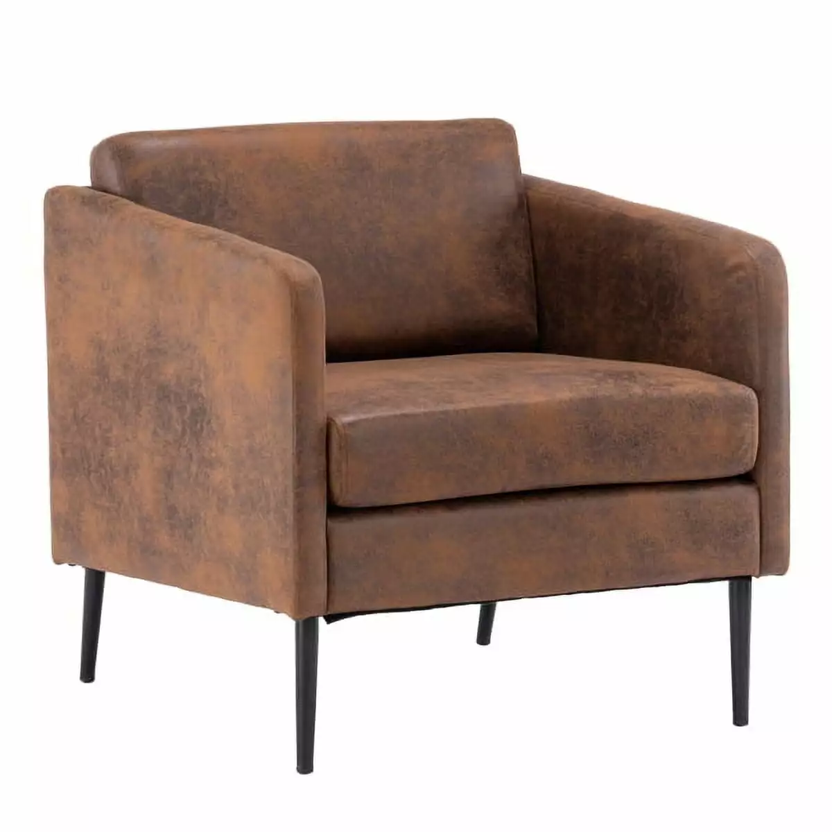 Iron Legs Wooden Frame 74x71x74cm Bronzing Cloth Indoor Chair Orange Modern Home Office Chair YTTX