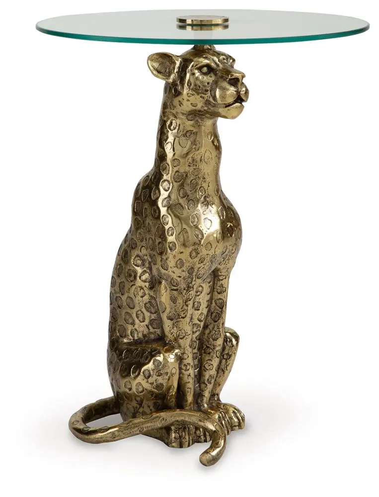 Vallain - Accent Table - Antique Amber Finish