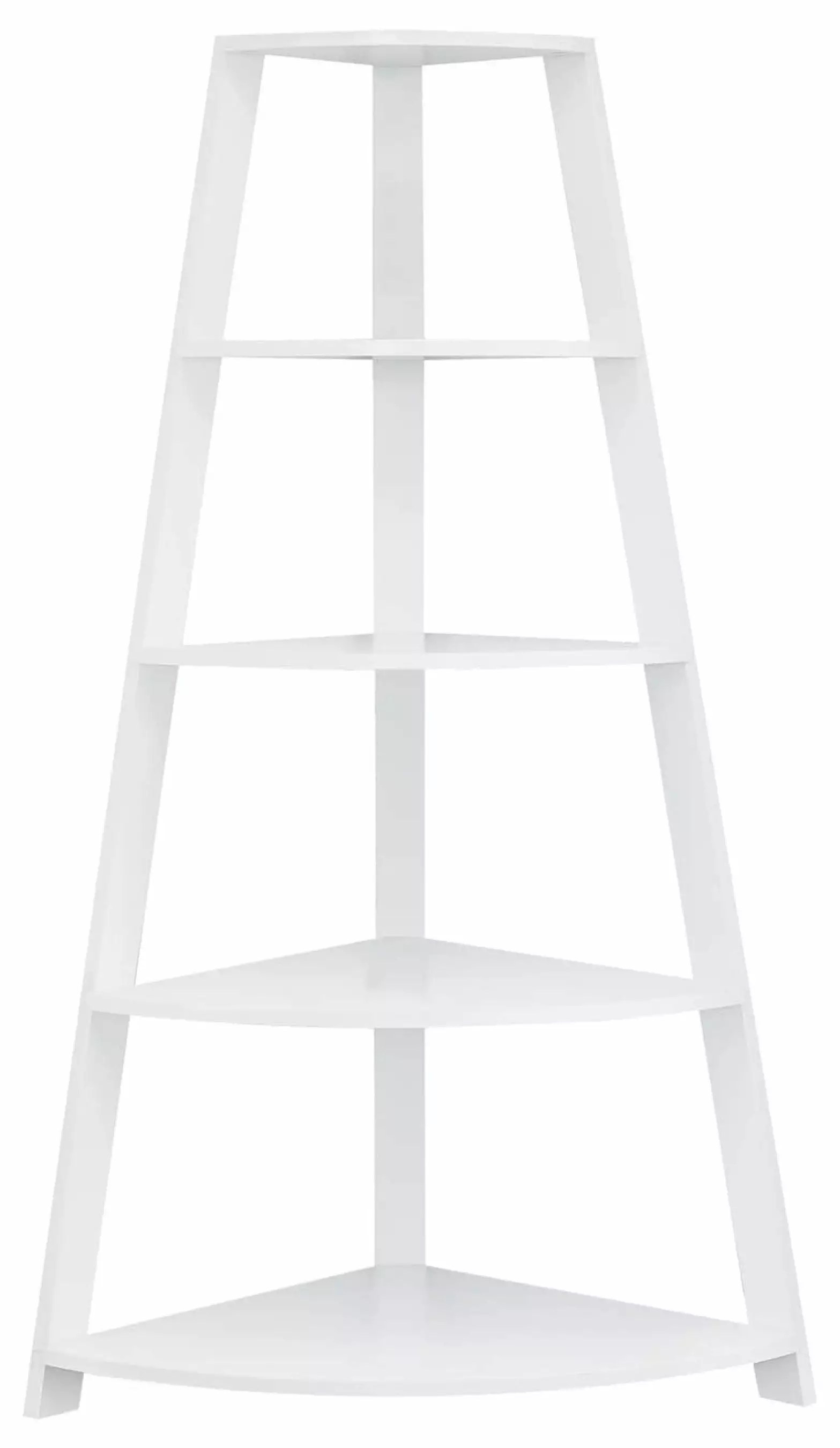 Superwum Corner Accent Etagere Bookcase 60 Inches White Modern Display Shelf