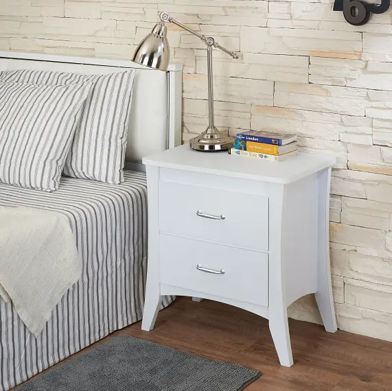Babb White Accent Table - Minimalist Side Table Living Room