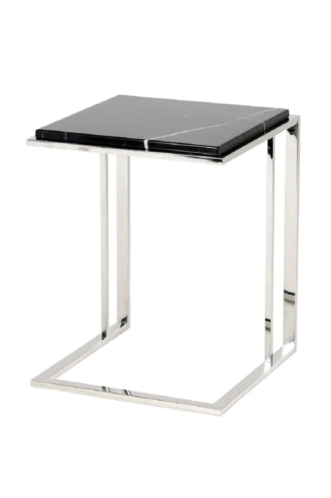 Eichholtz Cocktail Black Marble Side Table Living Room