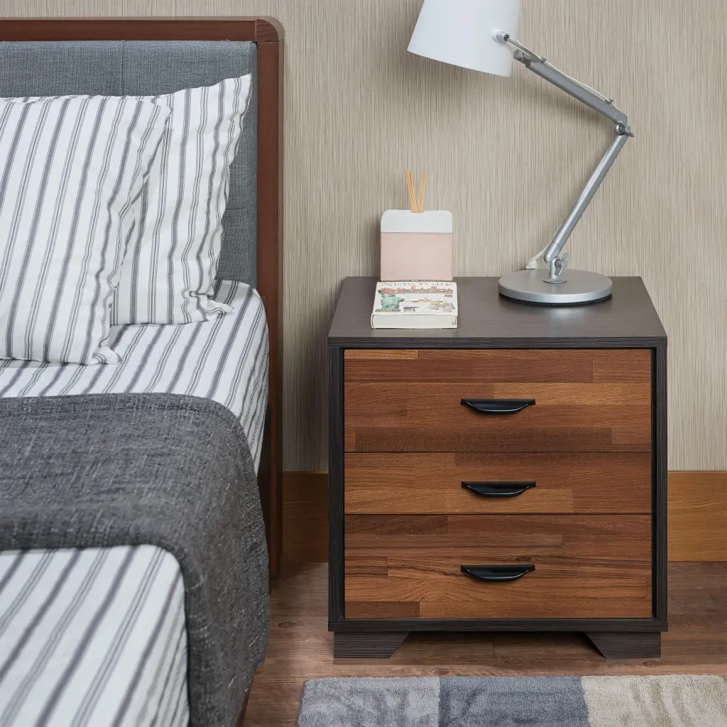 Eloy Walnut and Espresso Finish Accent Table