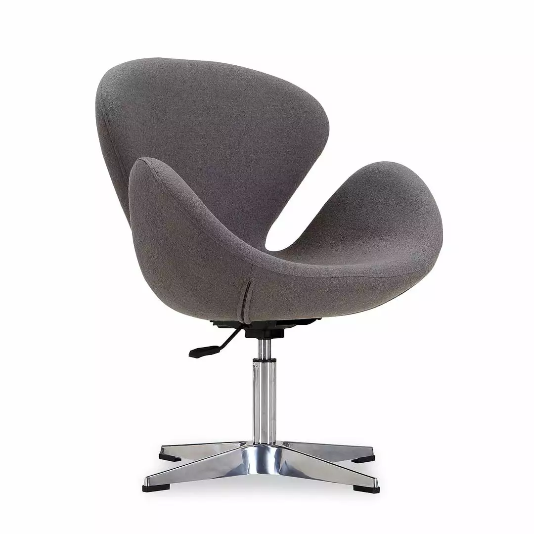 Manhattan Ease Raspberry Fabric Height Adjustable Chair Gray Office Manhattan Comfort