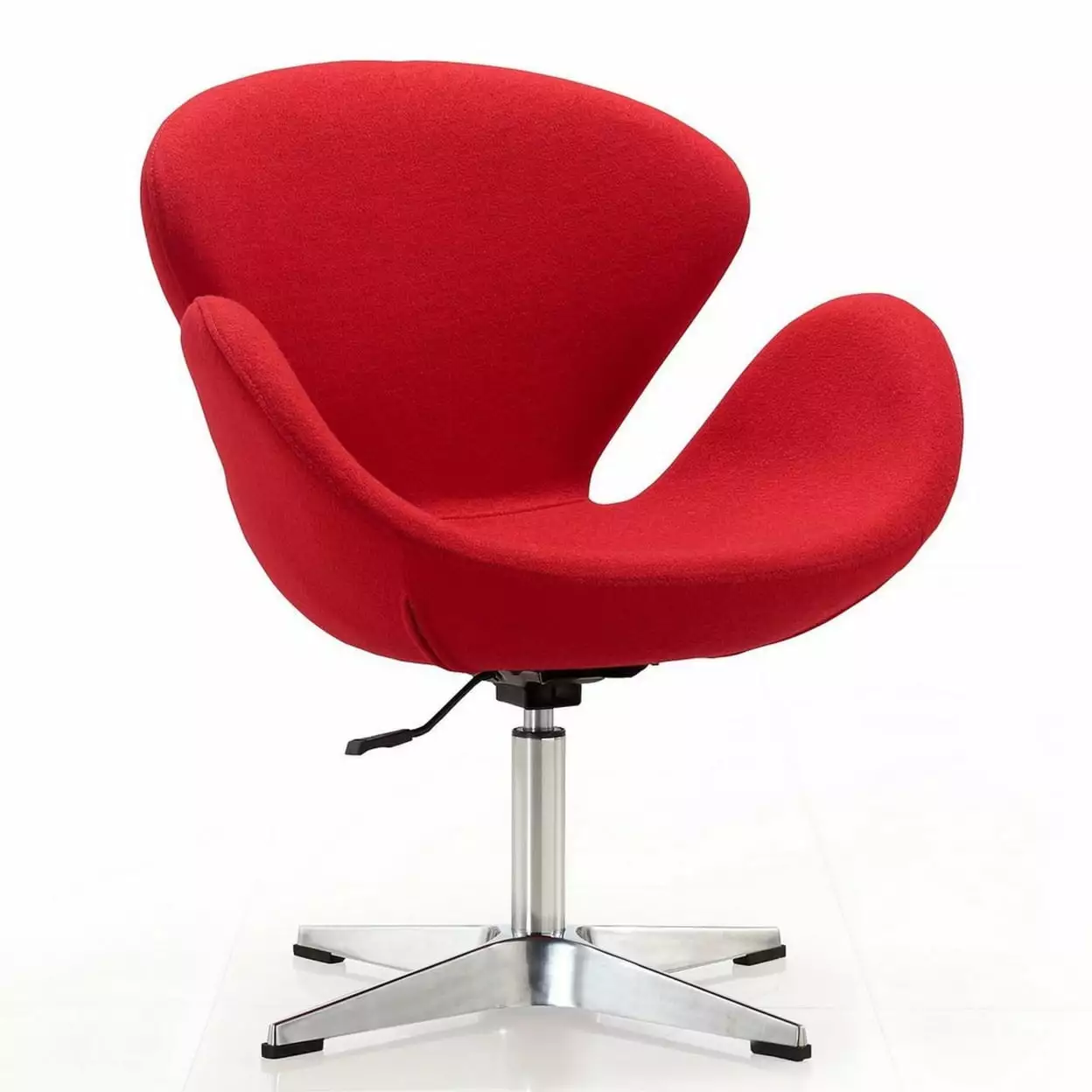 Manhattan Ease Raspberry Fabric Height Adjustable Chair Red Office Manhattan Comfort