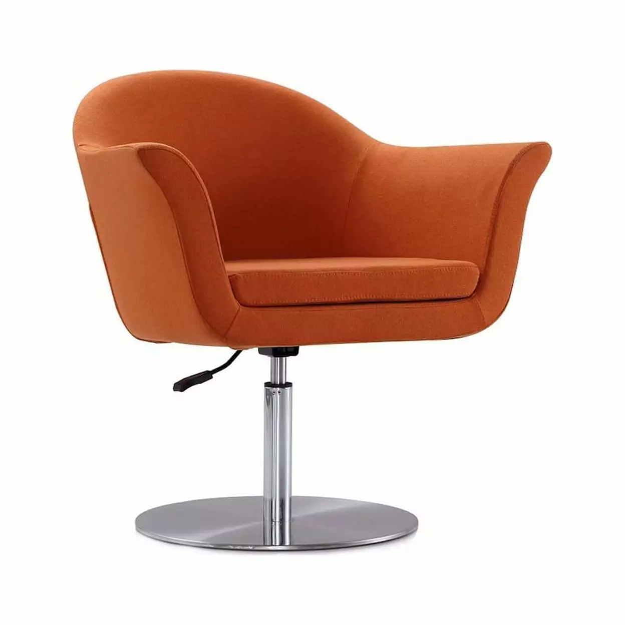 Manhattan Ease Voyager Fabric Height Adjustable Accent Chair Orange Modern Design Manhattan Comfort