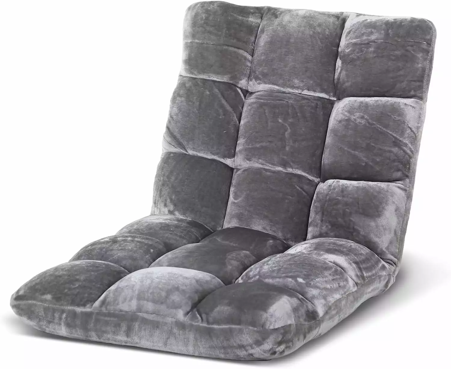 CL.HPAHKL Adjustable Reclining Floor Chair Back Support Folding Sofa Gaming Meditation Grey