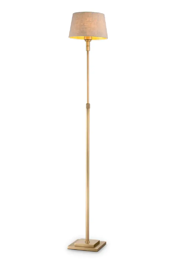 Met x Eichholtz Tryon Brushed Brass Adjustable Floor Lamp Modern Reading Light