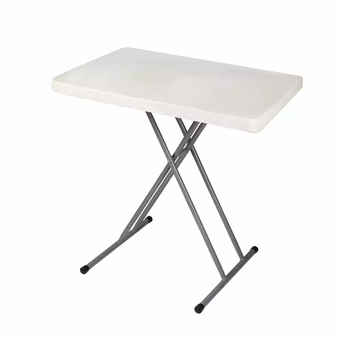 JAL 20x30 Grey Adjustable Height Personal Folding Card Table 6 Height Settings