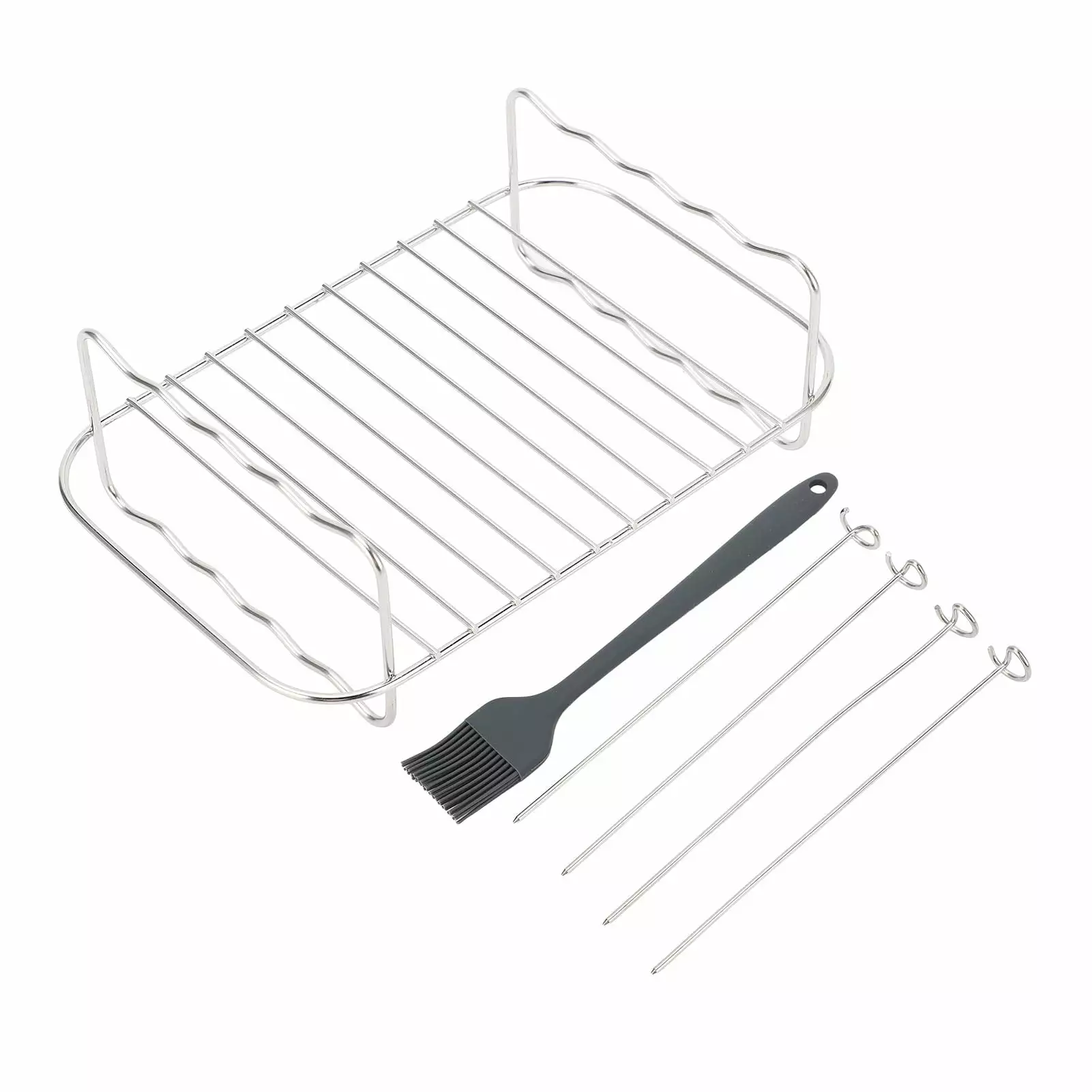 Rectangle Stainless Steel Multi Layer Fryer Rack Ninja Foodi DZ201 401 Double Binquireet Fryers weiqian