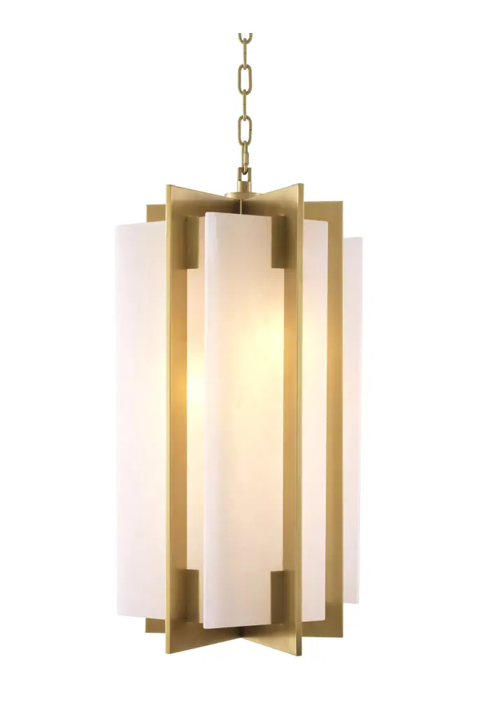 Gold Alabaster Chandelier Eichholtz Lugano Elegant Lighting Fixture