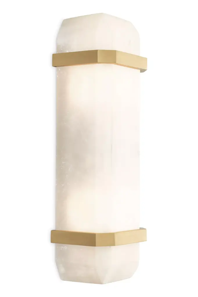 Alabaster Block Wall Lamp Eichholtz Pandora Modern Design