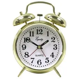 Keywound Twinbell Brass Alarm Clock Vintage Style Various
