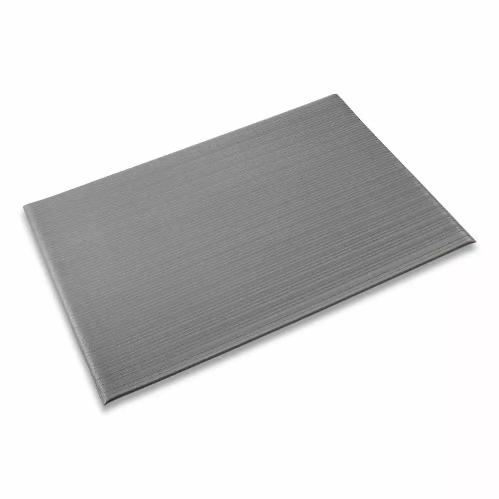 Crown Ribbed Vinyl Anti-Fatigue Mat 24 x 36 Gray Standing Desk and Kitchen