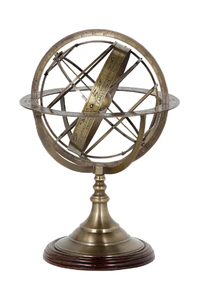 Antique Brass Globe Eichholtz L Vintage Decorative World Map