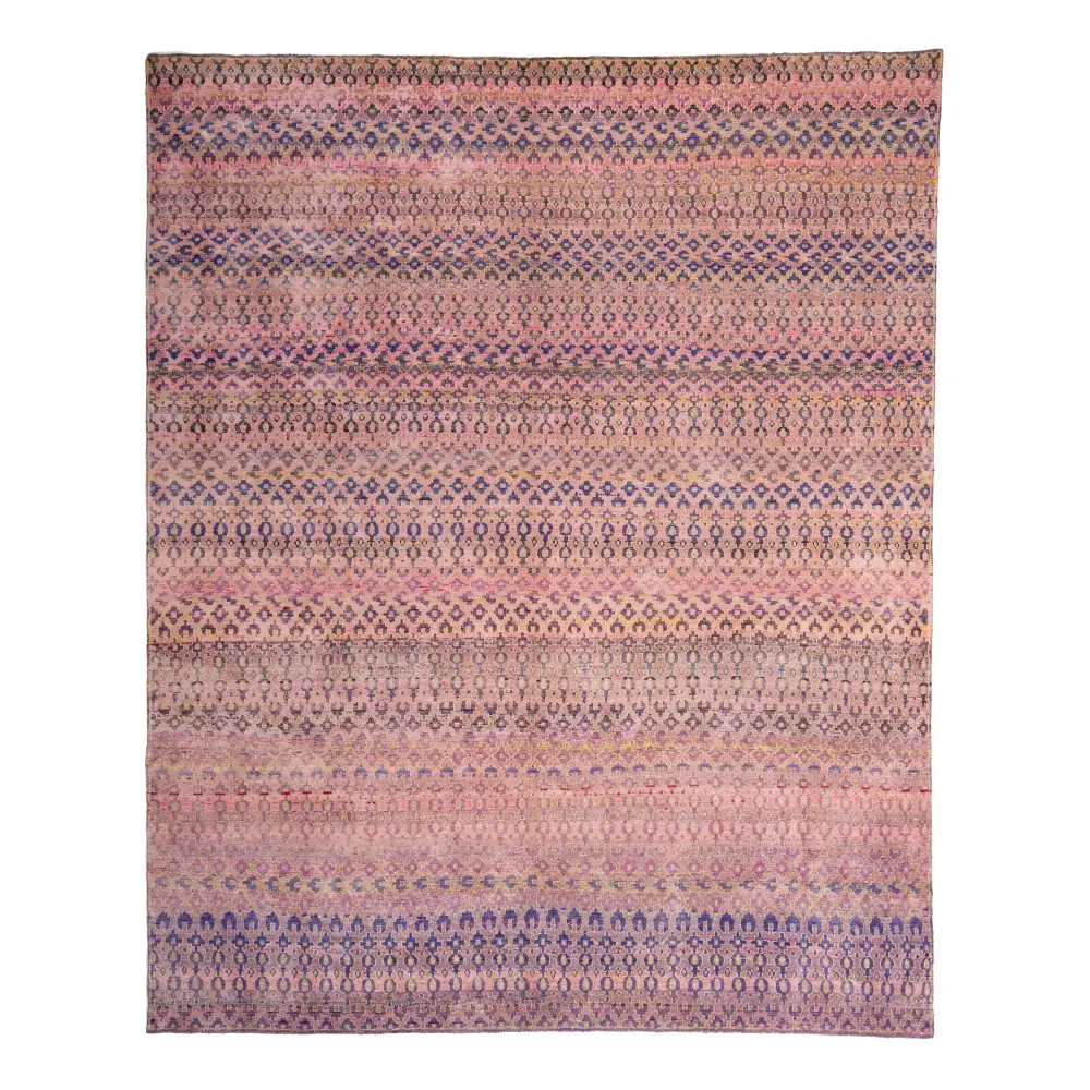 Aura Alchemy Silk Rug - Hyderabad Non-Skid Backing
