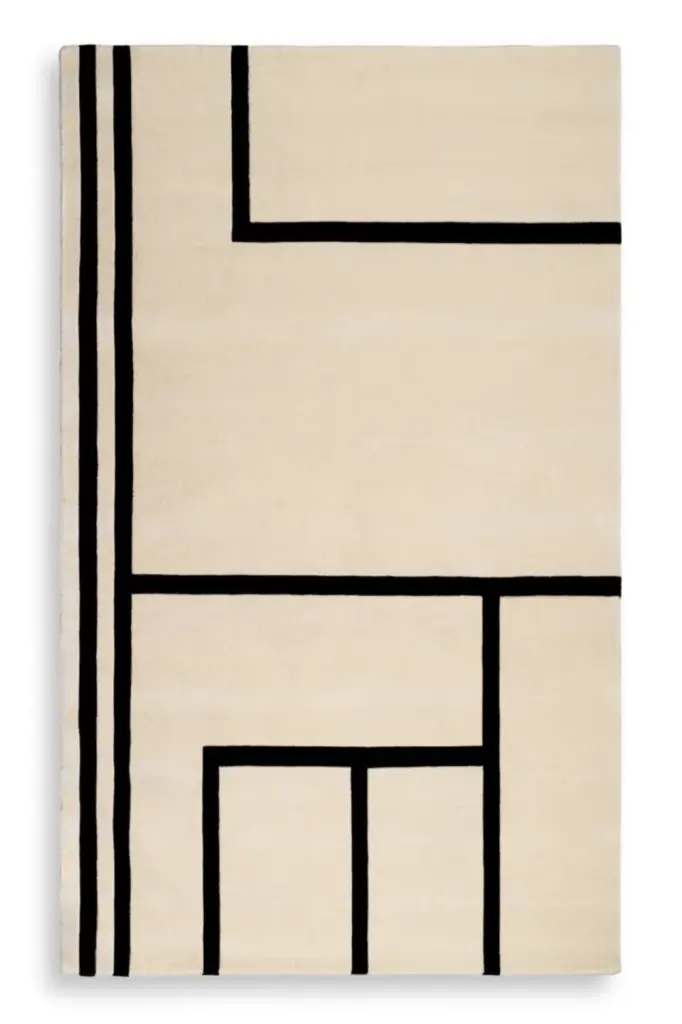 Eichholtz Omar Off-White Wool Area Rug 7x10 Cozy Living Room