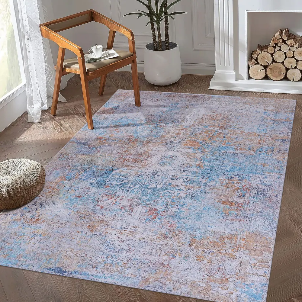 Maval - 6' X 9' Washable Area Rug - Canary
