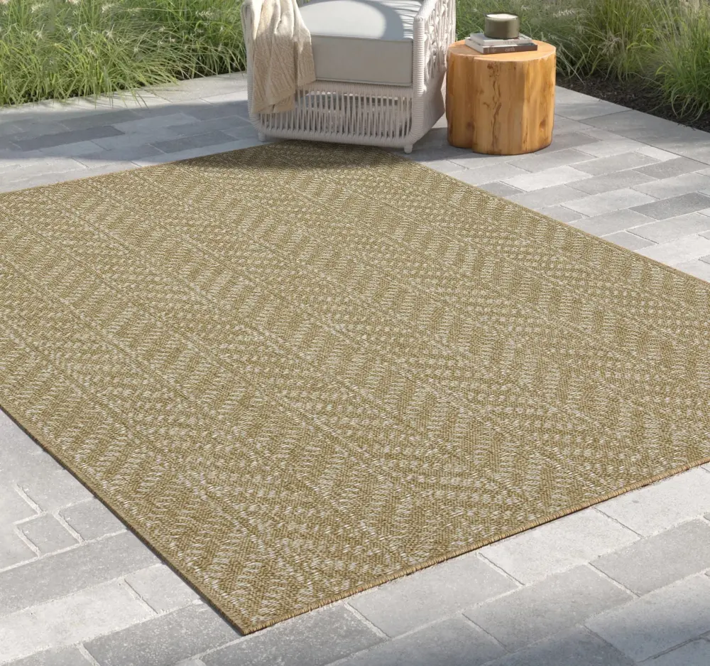 Non-Slip Rug Earth - Indoor, Outdoor Area Rug, Flatweave Construction