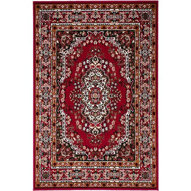 SHINTA Red 5' X 8' Area Rug Modern Geometric Living Room Carpet