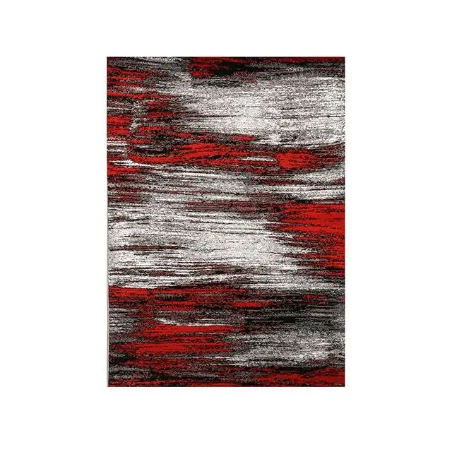 Sivas Gray/Red 5' X 8' Area Rug - Bold Color Rug Modern Spaces