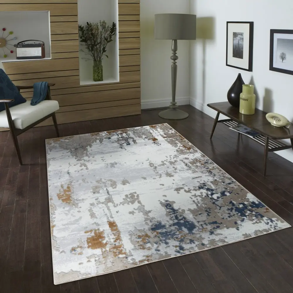 Textures - 5'3" X 7' Area Rug - Numerous, Polypropylene Grip-Tech Backing