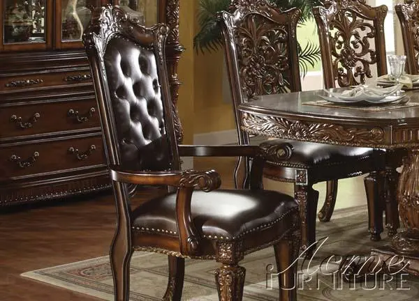 Acme Vendome Cherry Finish Arm Chair Set 2 60004A - Comfortable Living Room Seating