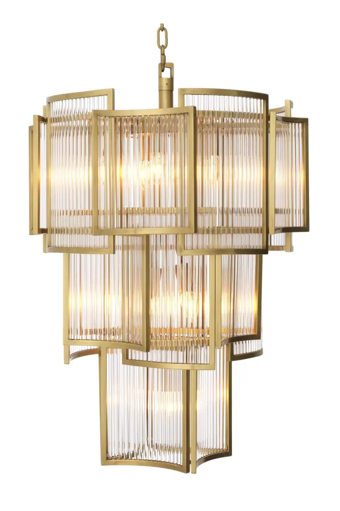 Modern Art Deco Chandelier Eichholtz Jet Set Contemporary Lighting