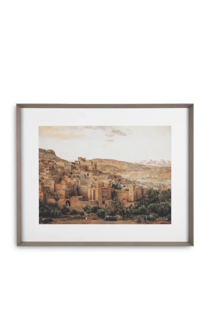 Eichholtz Ait Ben Haddou Moroccan Village Art Print Wall Decor