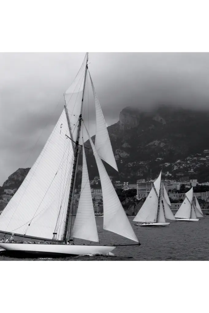 Eichholtz Classic Week II Monochrome Yacht Art Print Nautical Decor
