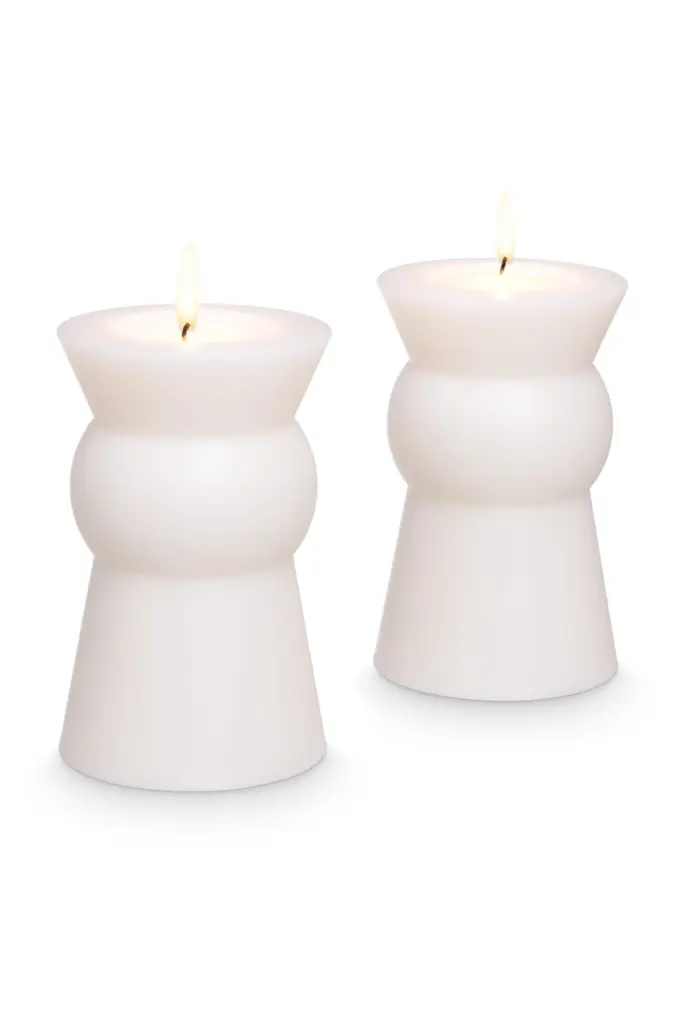 Eichholtz Arto White Artificial Candles Small Set 2 Elegant