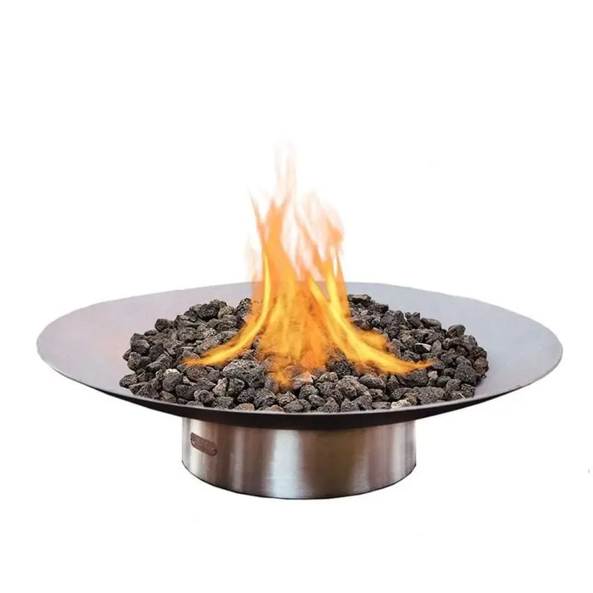 Fire Pit Art - Bella Vita 70" Carbon Chromed Fire Pit
