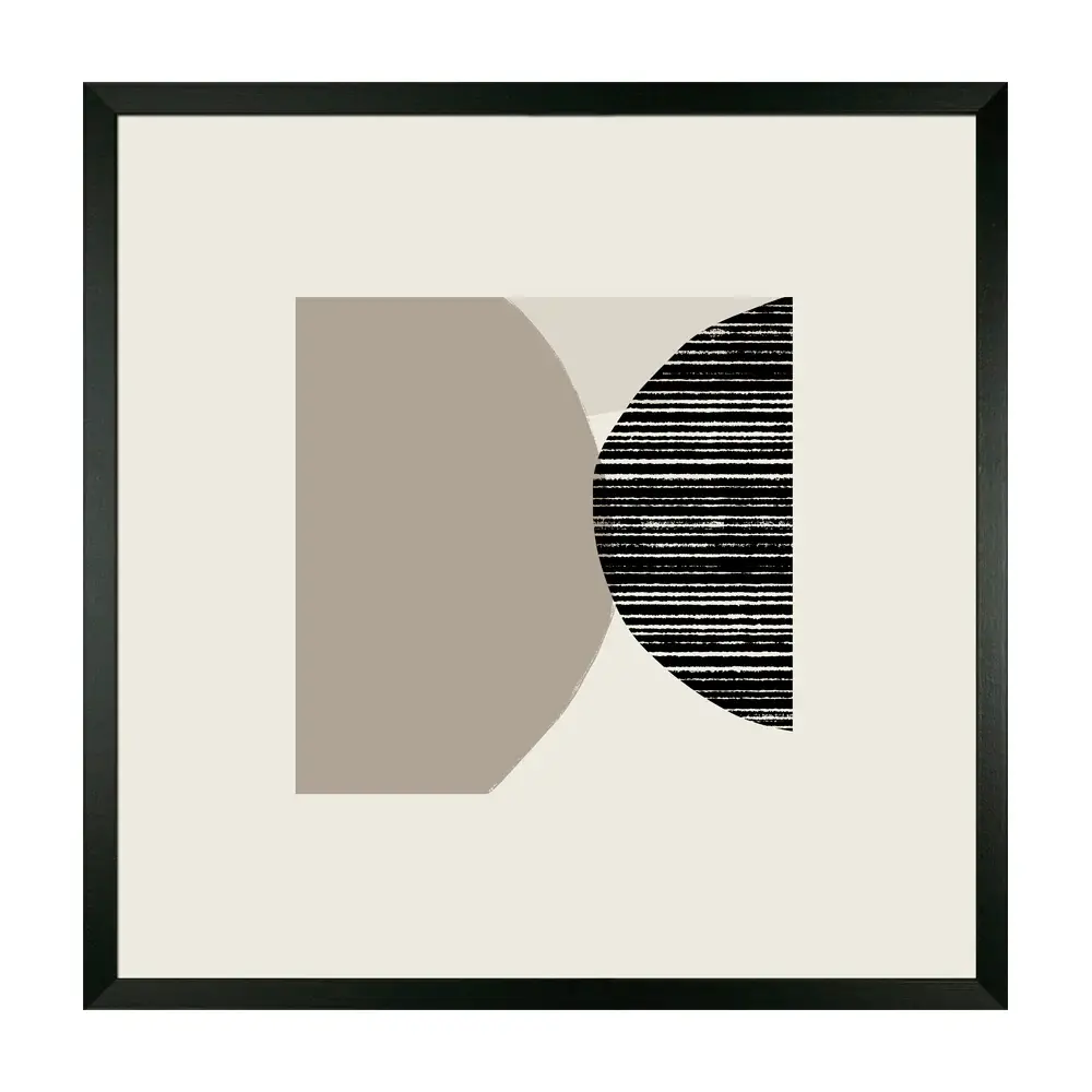 Fragmented Shapes I' - Framed & Glazed Print - 42x42cm