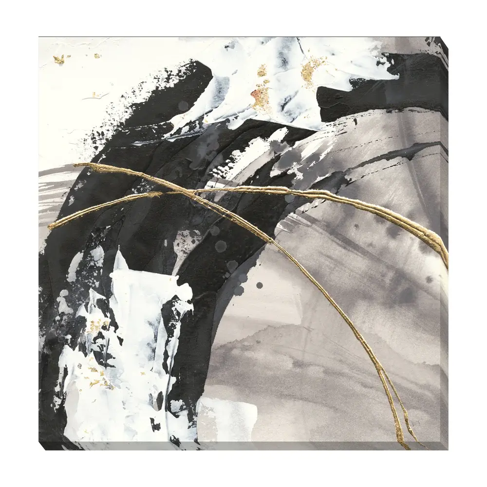 Gilded Arcs II' - Wrapped Sailcloth - 77.5x77.5cm