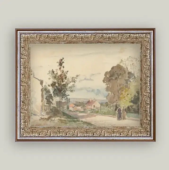 Road from Versailles Framed Antique Art UV Protective Glass