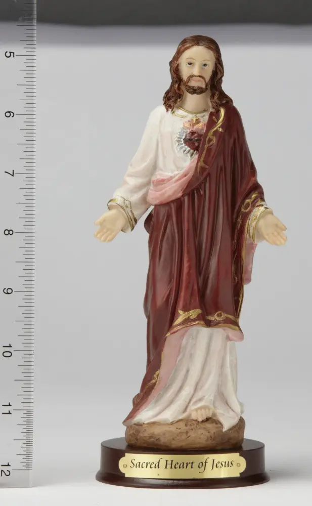 8" Sacred Heart Jesus - Hand Painted