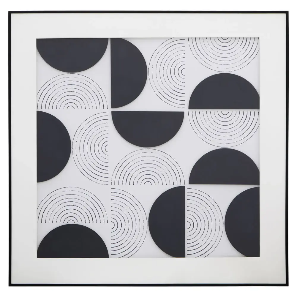 Soft Industrial Collection Jason Wall Art - Black & Snow