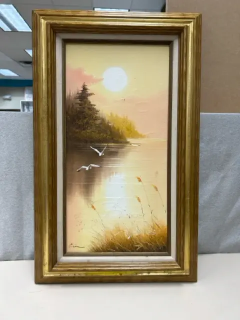 SUN WATER PIC OIL PAINTING