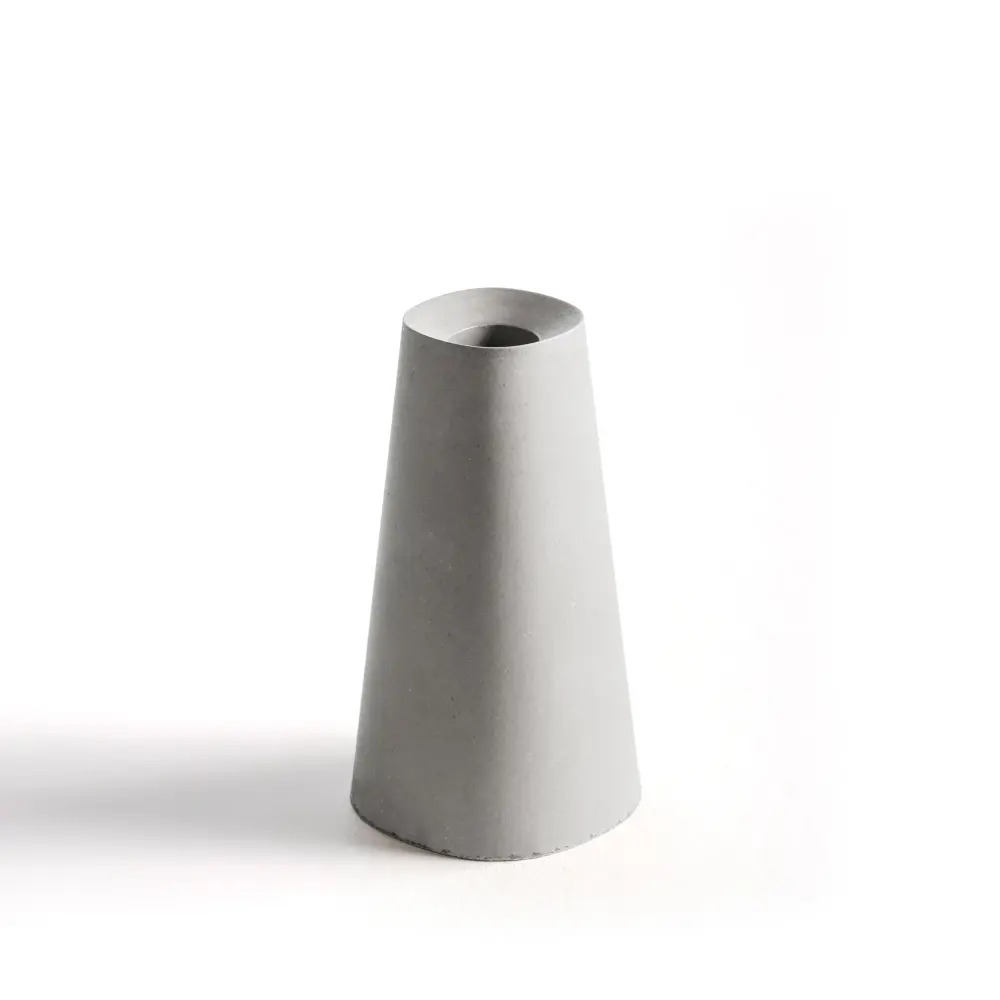 Superellipse miniature vase - concrete gray