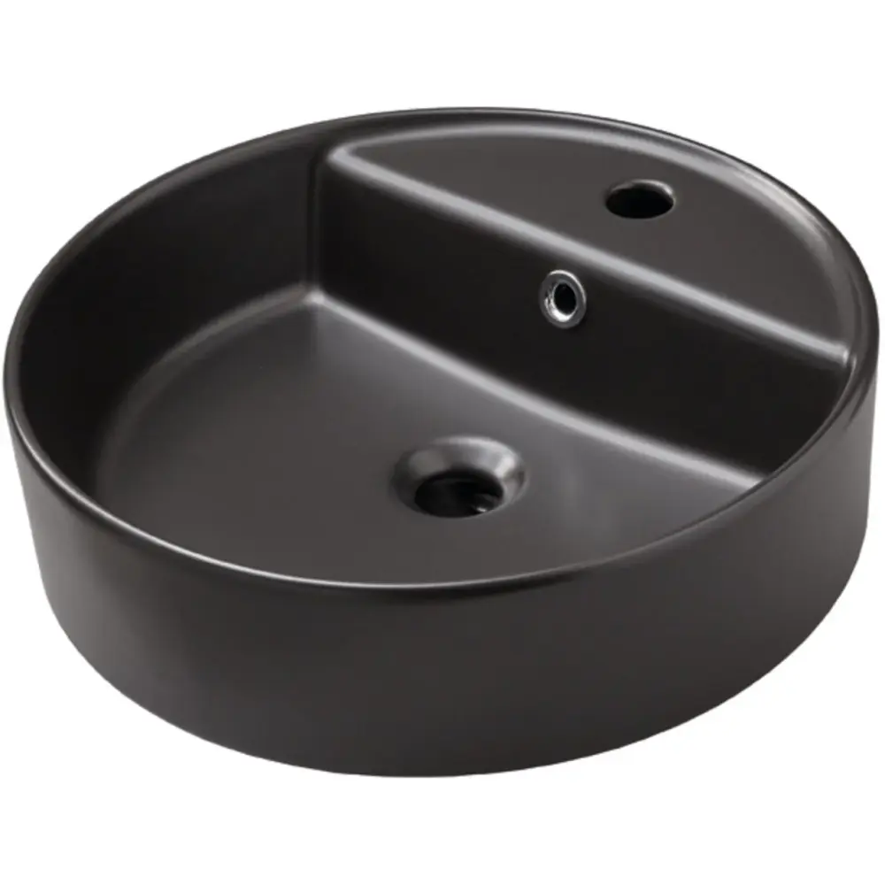 TURKUAZ: Aufbauwaschtisch OVO 45, Keramik, Schwarz matt 87734 45 cm