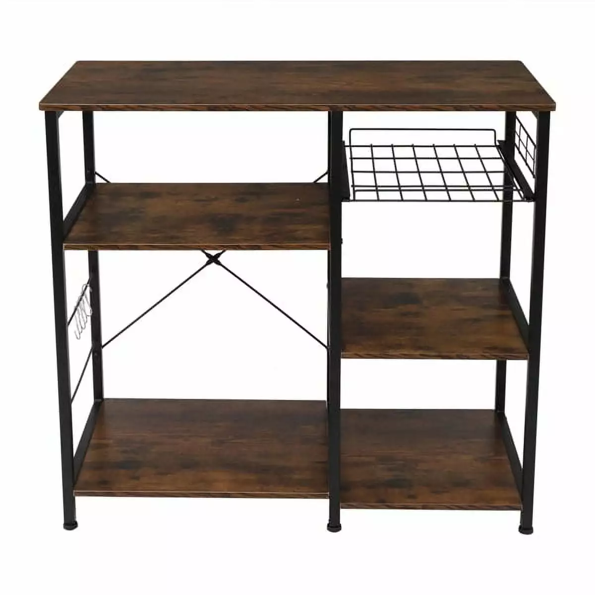3-Tier Industrial Kitchen Baker's Rack Utility Microwave Oven Stand Storage Cart Workstation Shelf Vintage YTTX