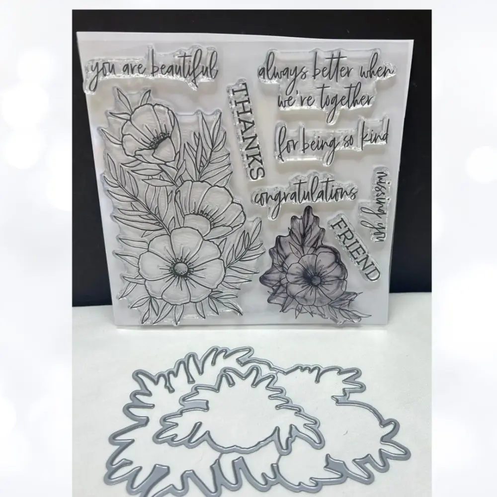 Concord & 9th MEADOW BLOSSOMS Flowers Tpr Stamps & Dies