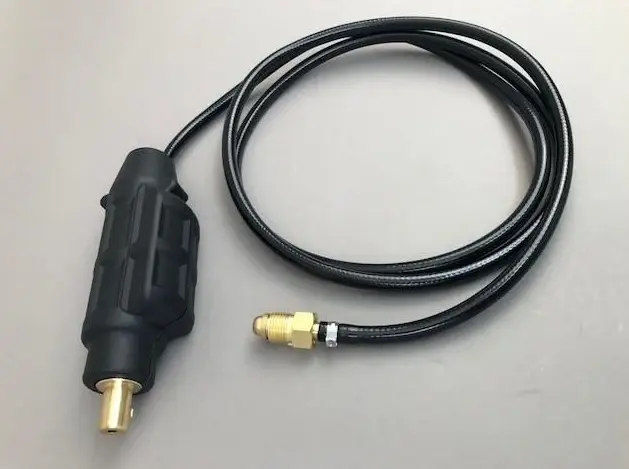 35 Dinse (1/2") Adapter 6' Gas Hose and 5/8"-18 RH Gas Fitting 9 & 17 Series TIG Torches