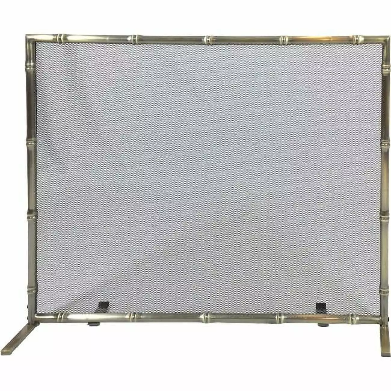Bamboo Design Panel Screen Antique Brass Decorative Room Divider Accesorios